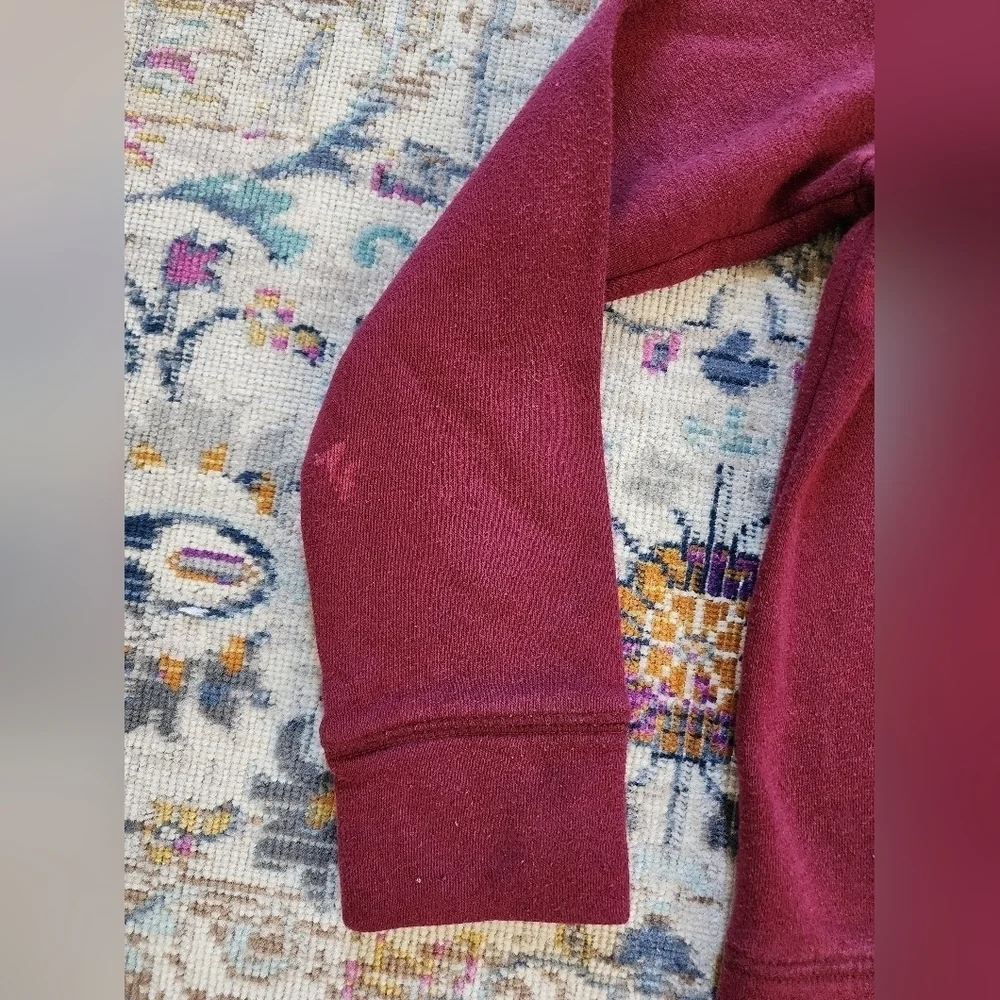 Old Navy Burgundy Zip Frony Hoodie, Size Medium (8)